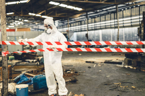 Professional Sewage Cleanup technician working in Dunlap, OH